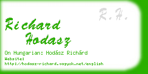 richard hodasz business card